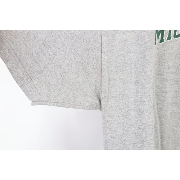 Vintage XL Distressed Block Letter Spell Out Michigan State University T-Shirt - Picture 7 of 12